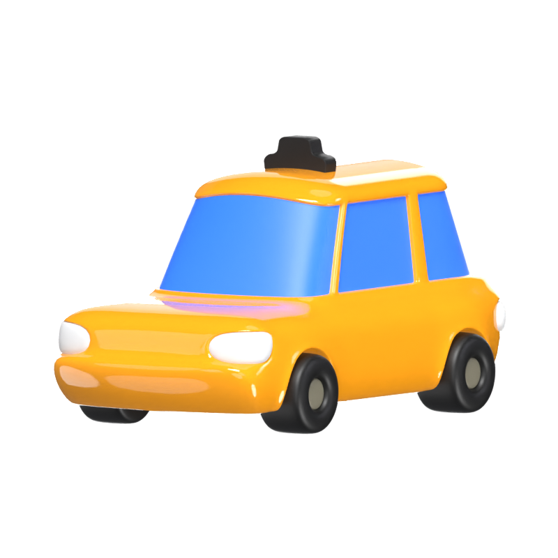 Taxi 3D Transportation Icon Model 3D Graphic