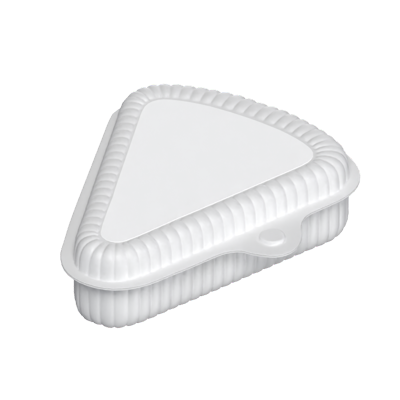 Closed Triangular Shaped Plastic Food Container 3D Model 3D Graphic