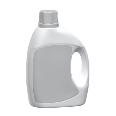 Detergent Bottle With Broad Cap 3D Model 3D Graphic