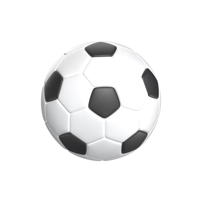 Modelo de icono de balón de fútbol en 3D 3D Graphic