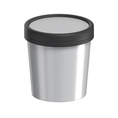 Ice Cream Container Cup 3D Model 3D Graphic