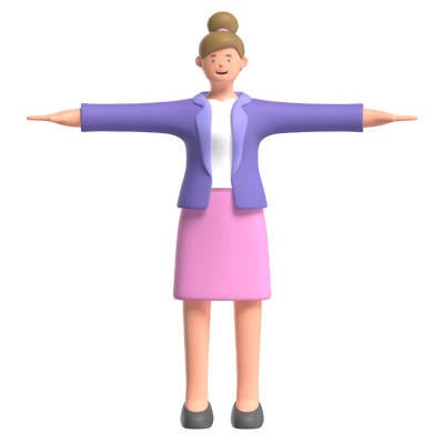 Business Woman Character 3D Graphic