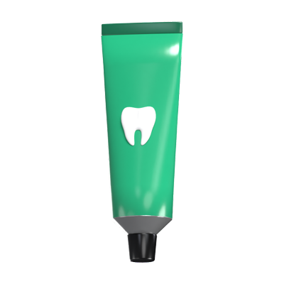  3D Toothpaste Tube Maintains Oral Hygiene 3D Graphic