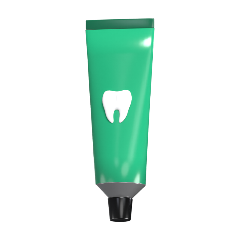  3D Toothpaste Tube Maintains Oral Hygiene 3D Graphic