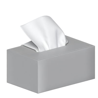 3D Tissue Box Model Wipes In Cardboard Box 3D Graphic
