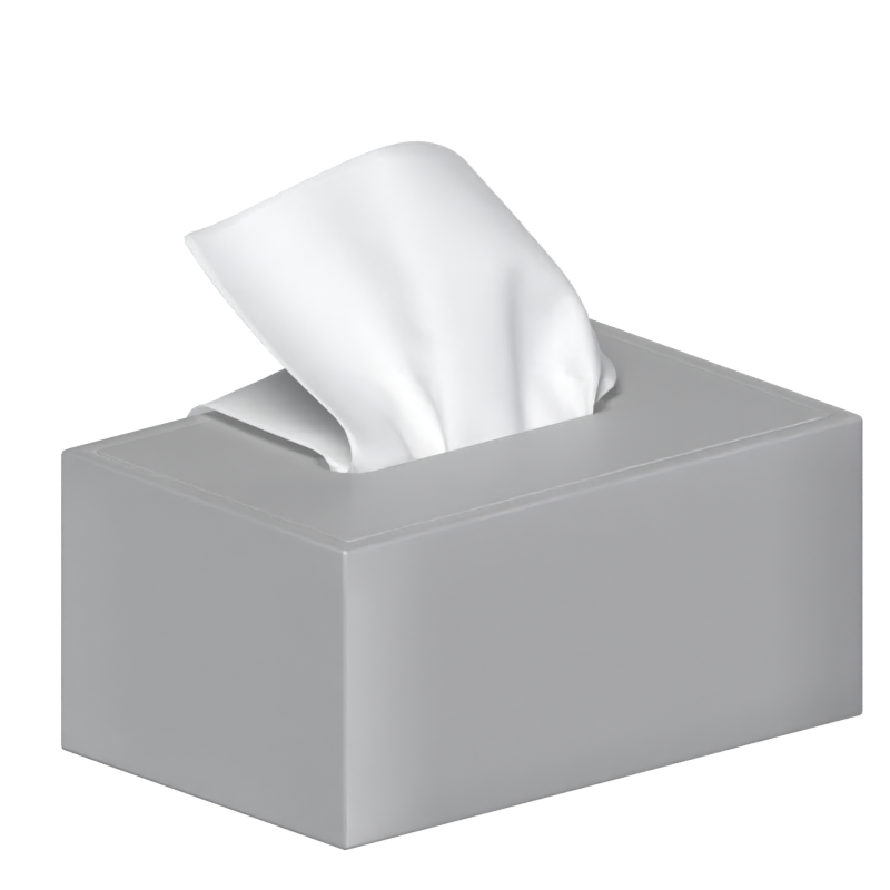 3D Tissue Box Model Wipes In Cardboard Box