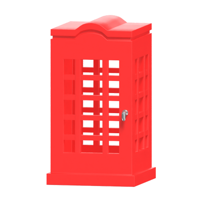 Telephone Box 3D Icon Model 3D Graphic