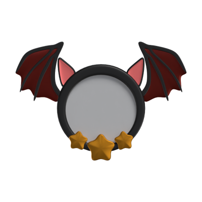 3D Bat Shape Animal Frame    3D Graphic