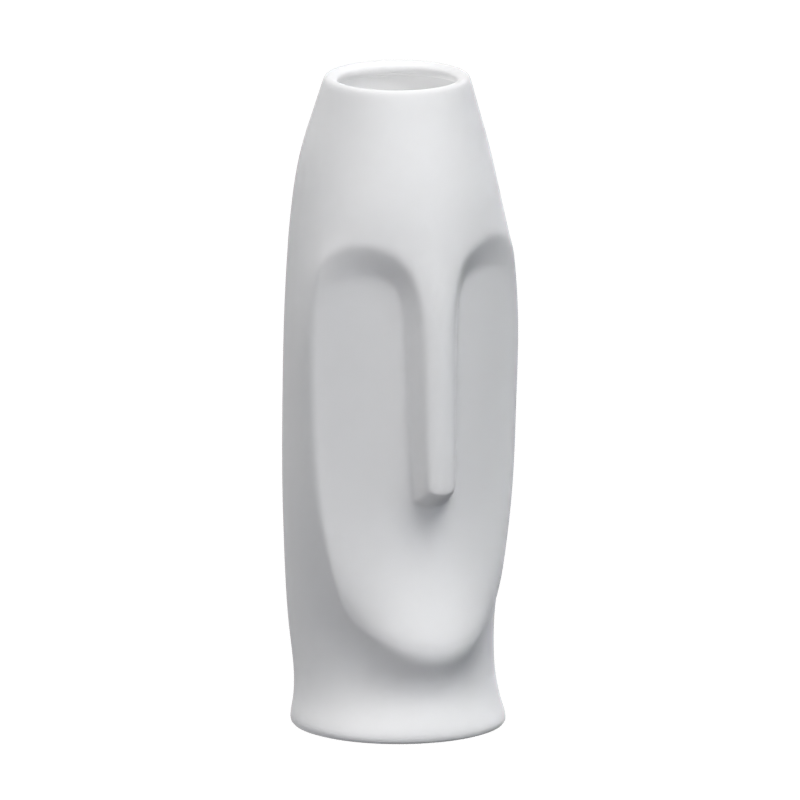 Rapanui Moai wie Gesicht geformt Keramik Vase 3D Modell