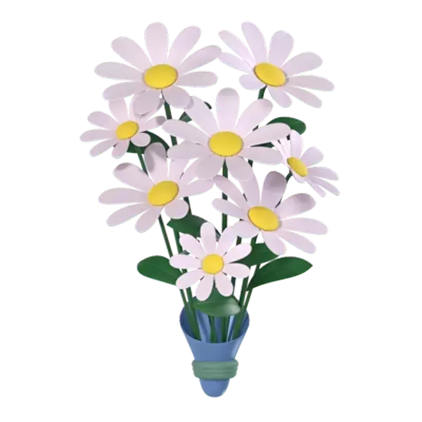 Daisies 3D Graphic
