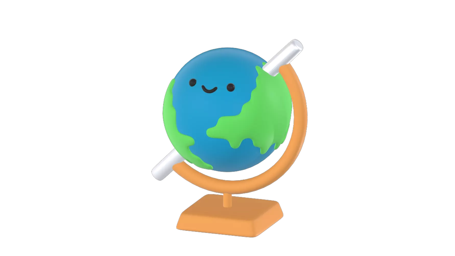 Earth Globe 3D Graphic