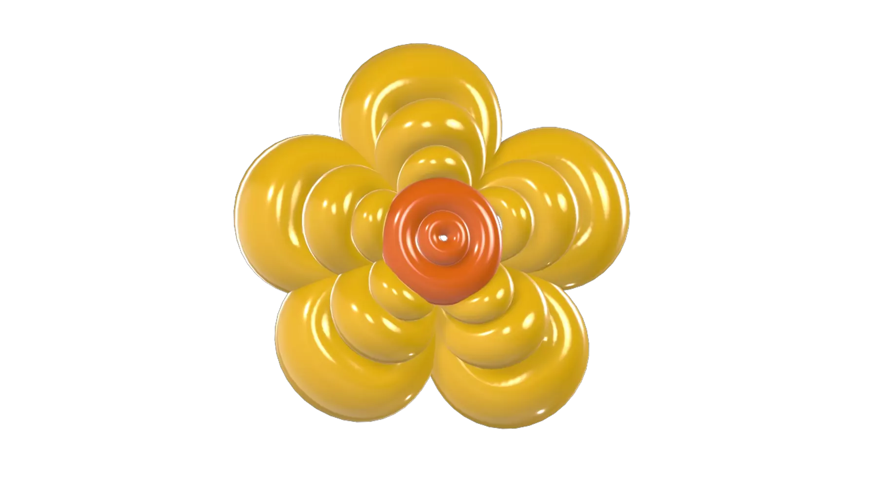 Buttercup Flower Balloon 3D Graphic