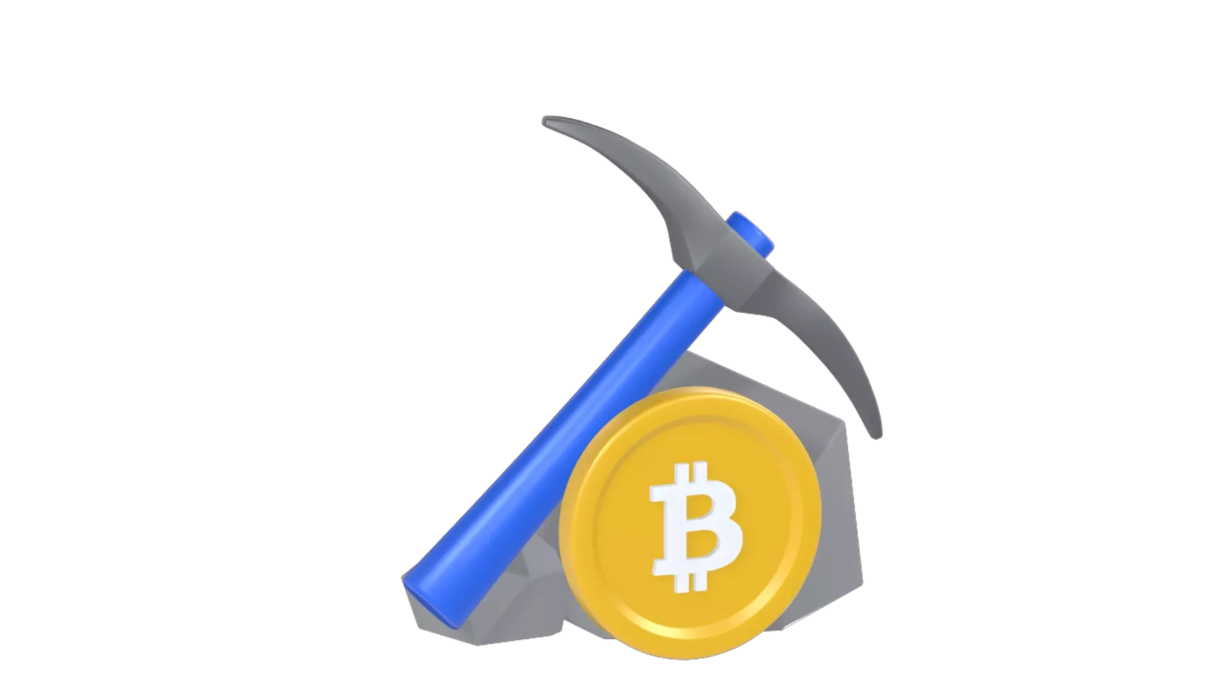 Cryptocurrency Mining 3D Graphic