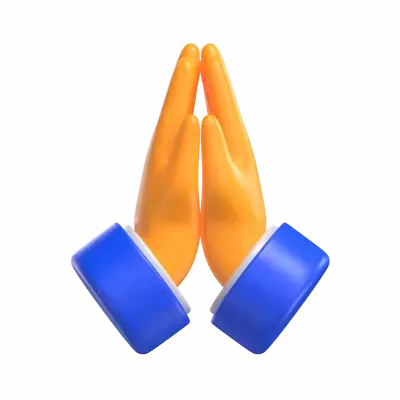 Folded Hands 3D Graphic