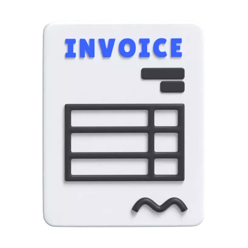 Invoice 3D Graphic