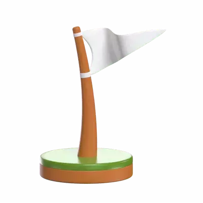 3D Adventure Flag Model Guiding The Way To Exploration 3D Graphic