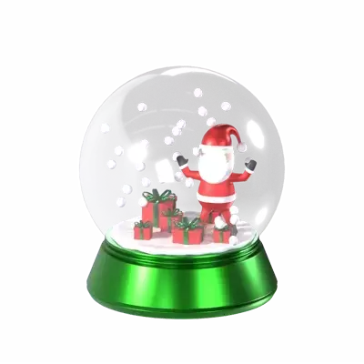 Christmas Snow Globe  3D Graphic