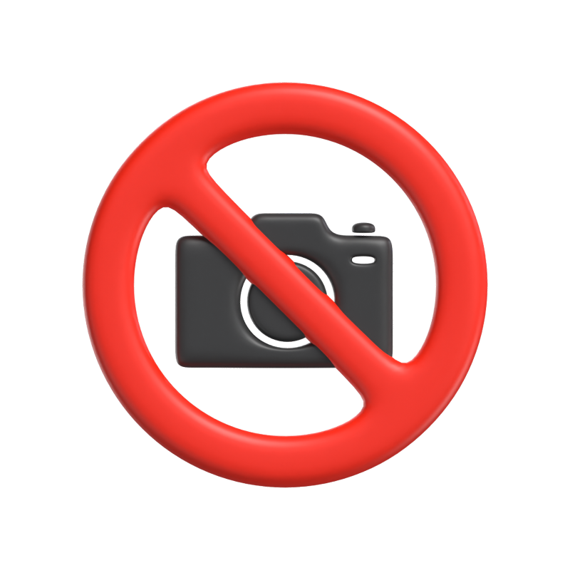 No Camera Sign 3d Icon 3D Graphic