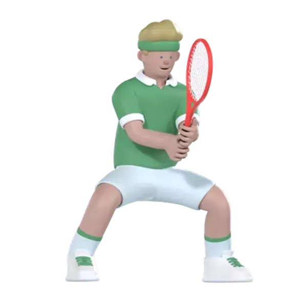 Tennis Player Waiting 3d model--56492419-0d7f-4547-8026-73bfea59a386