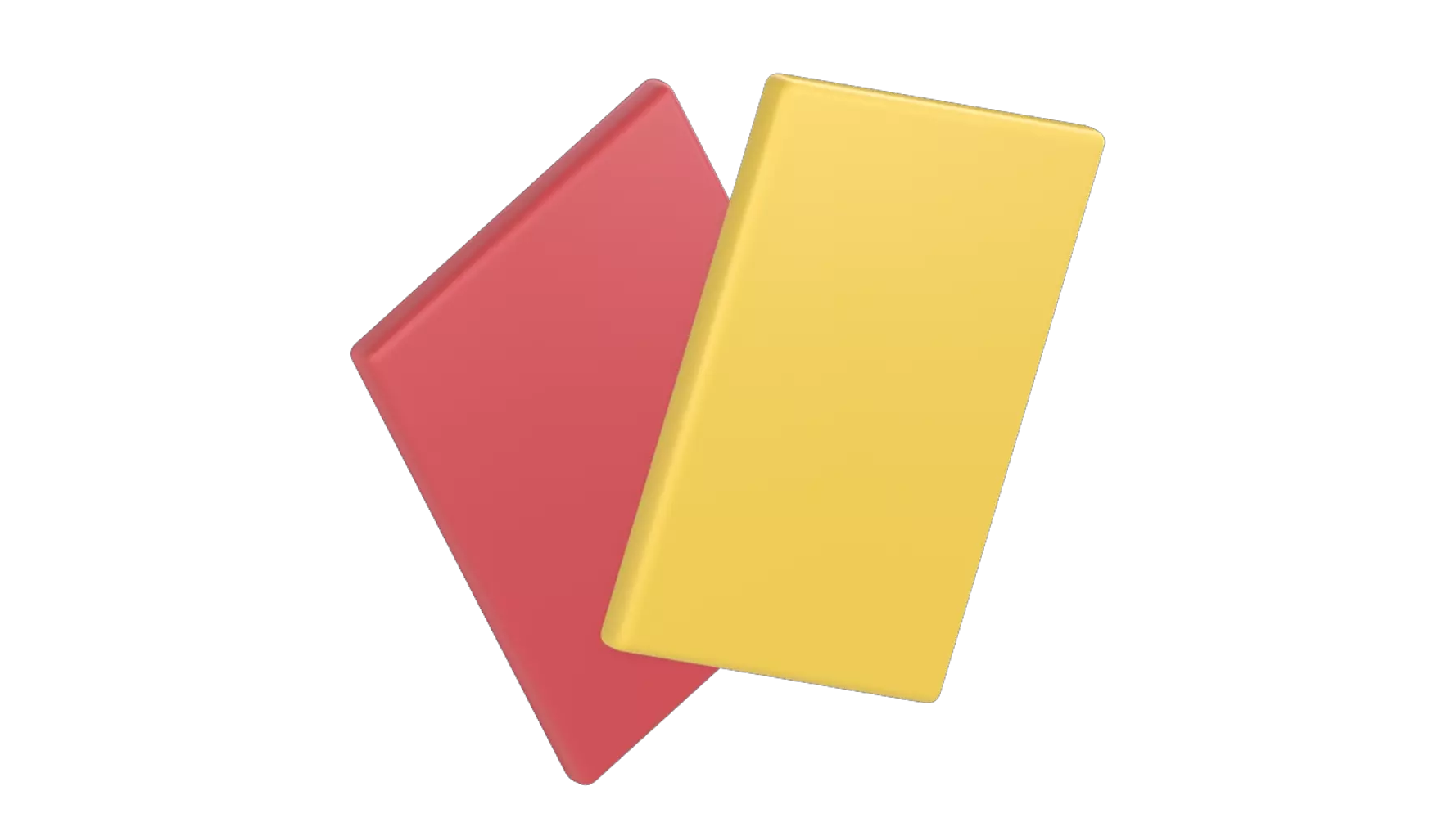 Red & Yellow Card 3D Graphic