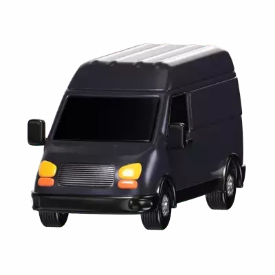 3D Delivery Van Model Efficient Cargo Transport 3D Graphic