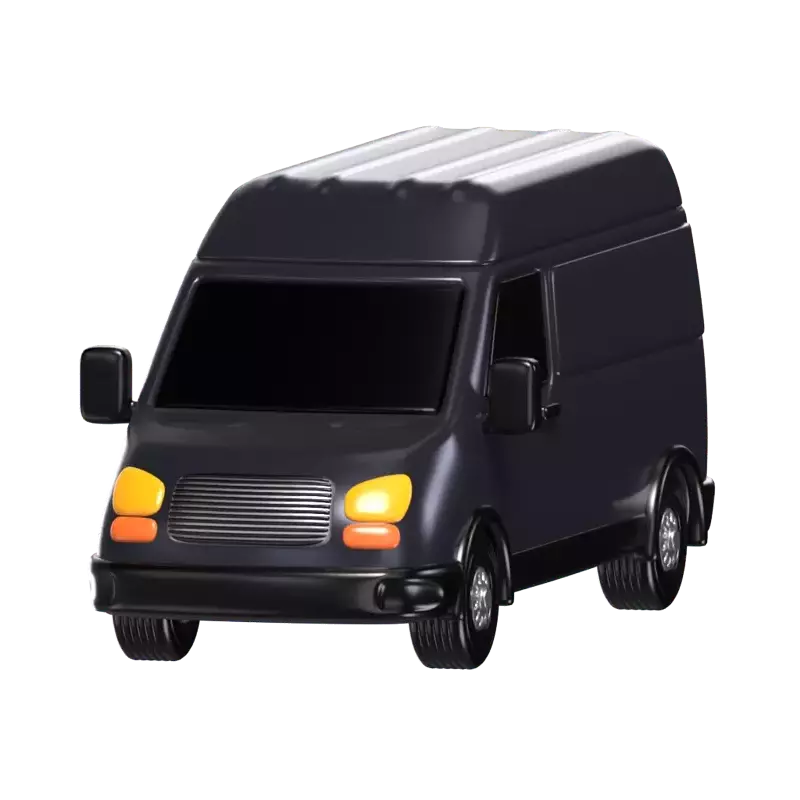 3D Delivery Van Model Efficient Cargo Transport 3D Graphic
