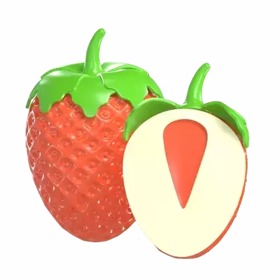 Strawberries 3d model--165c4590-7405-49dc-b79f-56abf49cb175