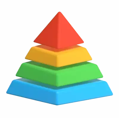 Pyramid Chart 3D Graphic