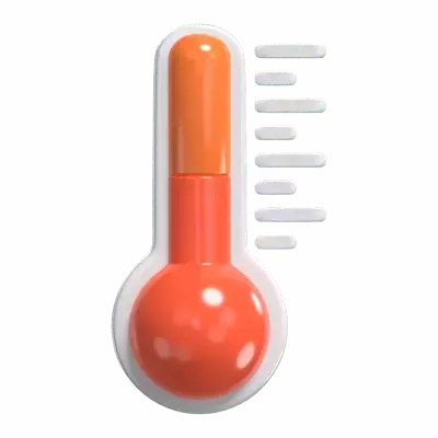 3D Thermometer Model Heat Measurement 3D Graphic