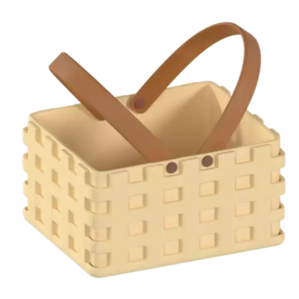 Picnic Basket 3D Graphic