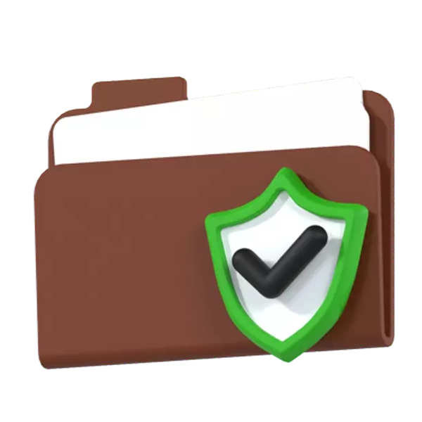 File Protection 3D Graphic