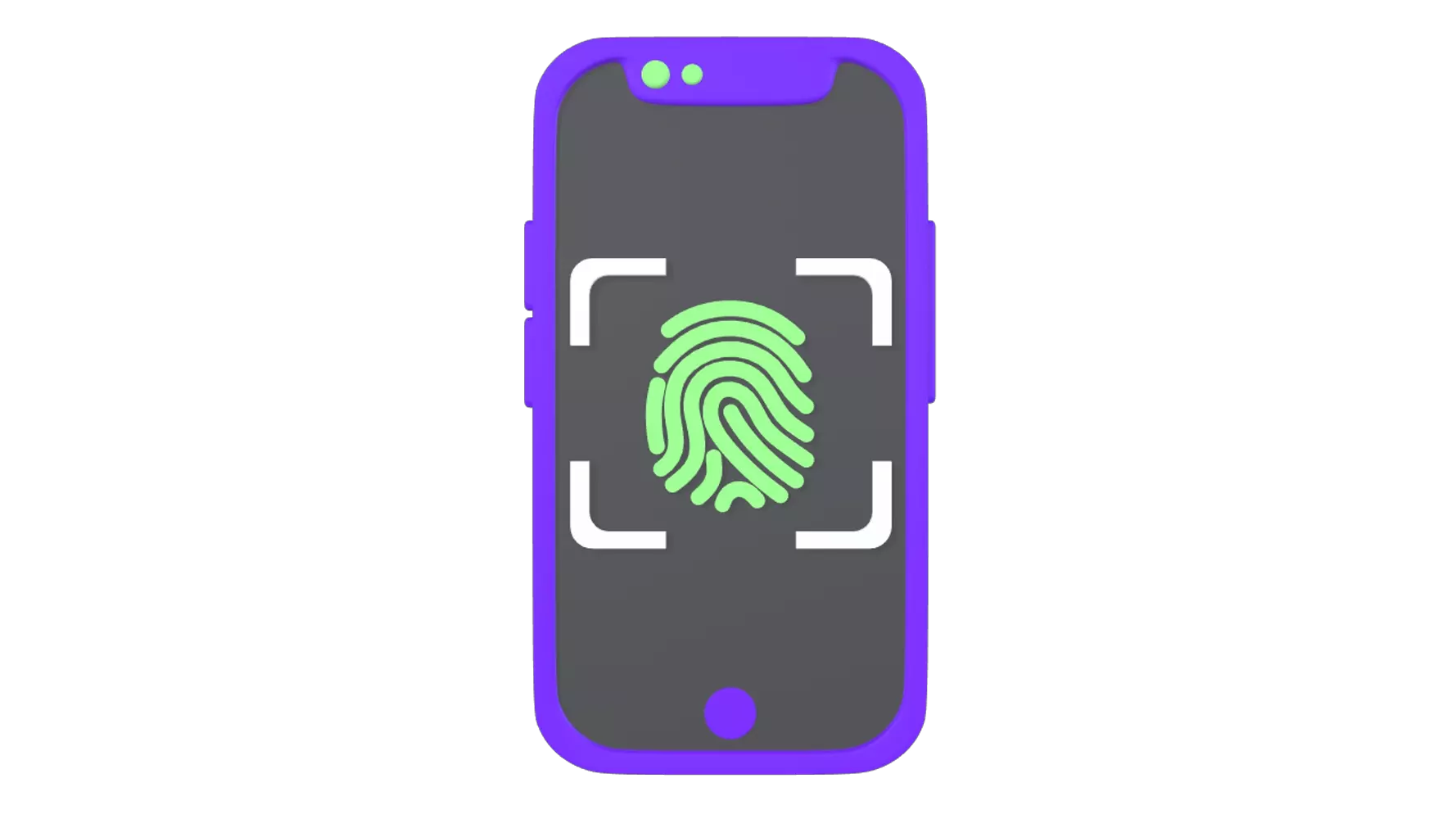 Mobile Fingerprint 3D Graphic