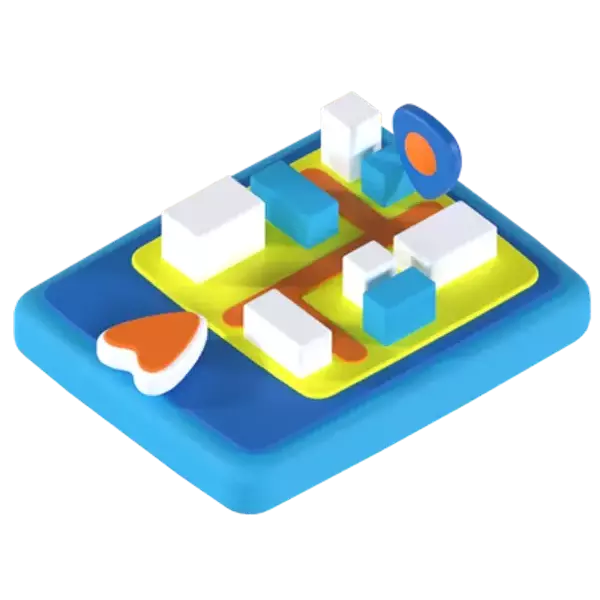 Map App 3D Graphic