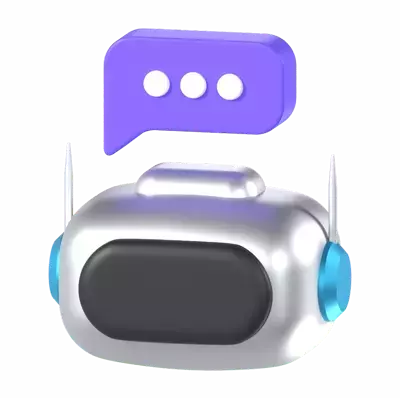 Chat Bot 3D Graphic