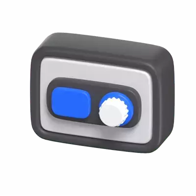 Safe Box 3D Icon Modell mit Knopf 3D Graphic