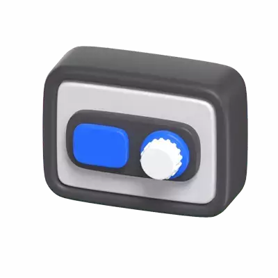Safe Box 3D Icon Model With Knob 3D Graphic