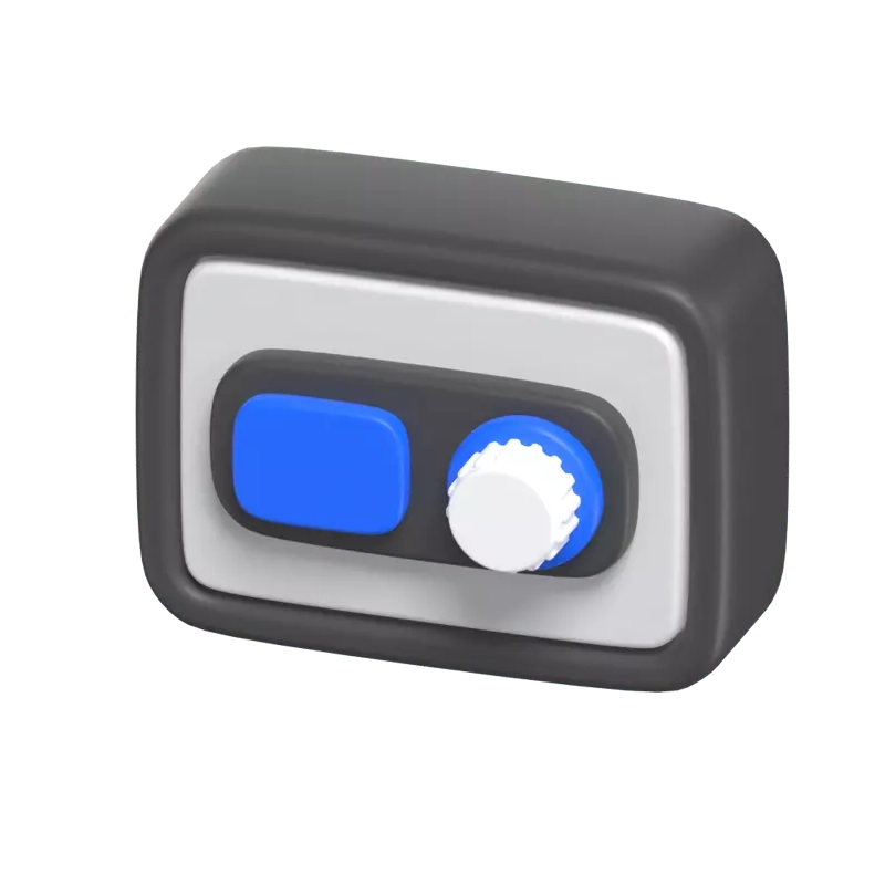 Safe Box 3D Icon Modell mit Knopf 3D Graphic