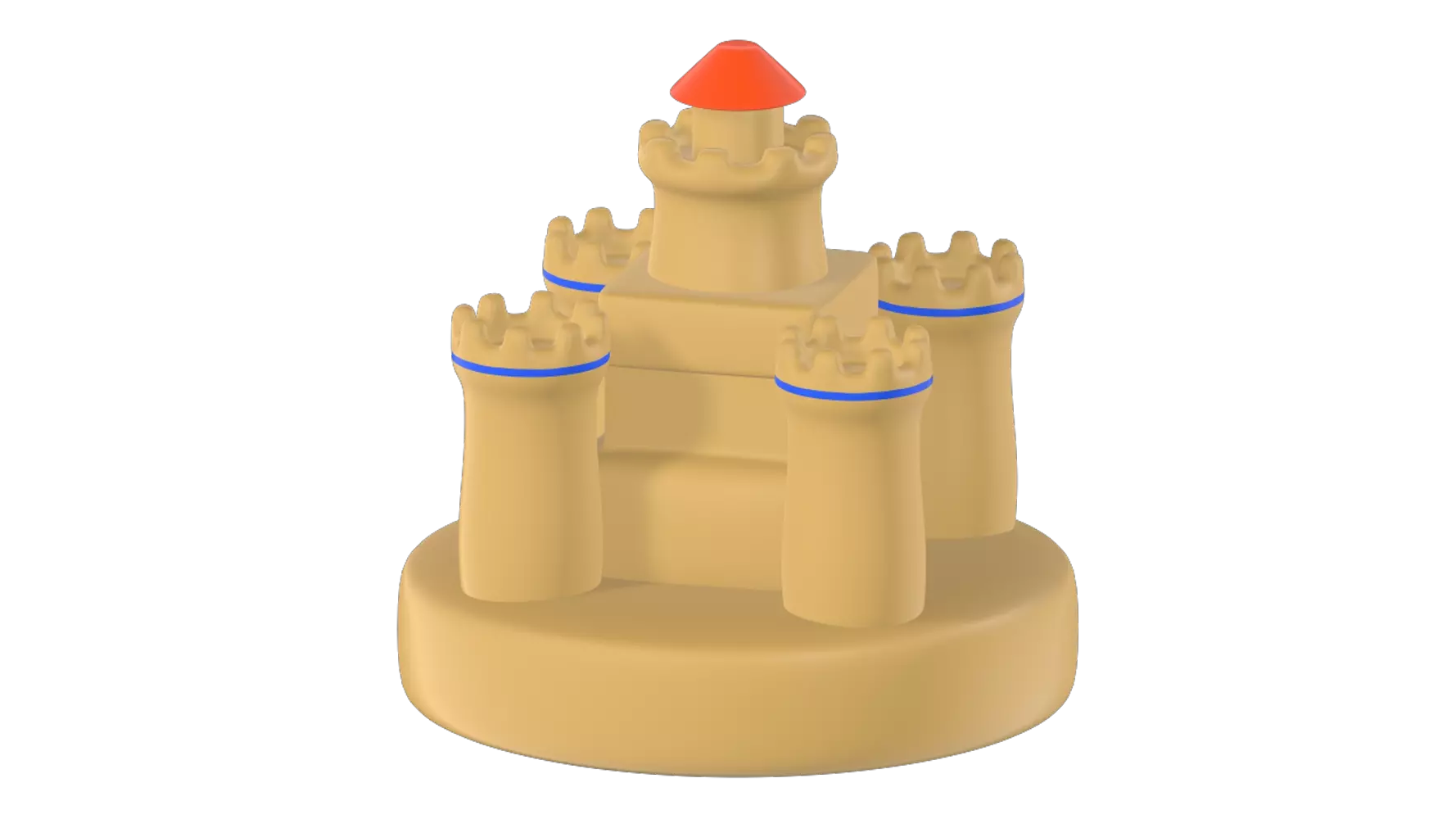 Sand Castle 3D Graphic