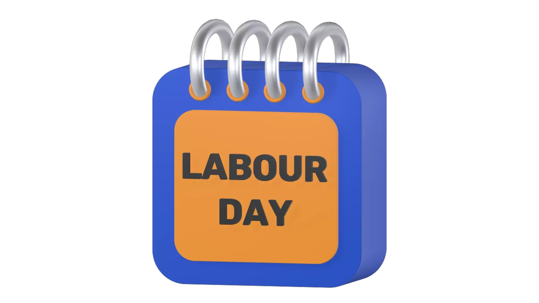 Labour Day Calendar 3D Graphic