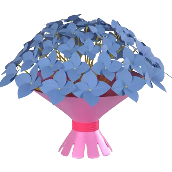 Hortensie 3D Graphic