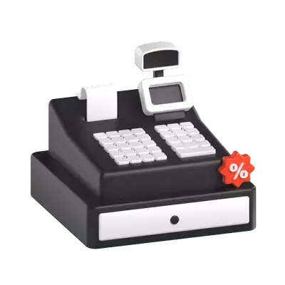 Cash Register 3D Graphic