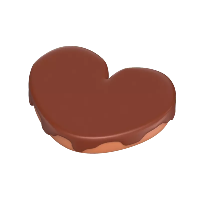 Love Chocolate With Topping 3D Model 3D Graphic