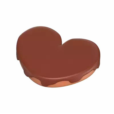 Love Chocolate With Topping 3D Model 3D Graphic