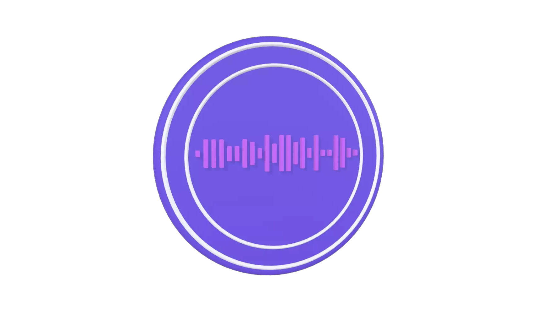 Sound Waves 3D Graphic
