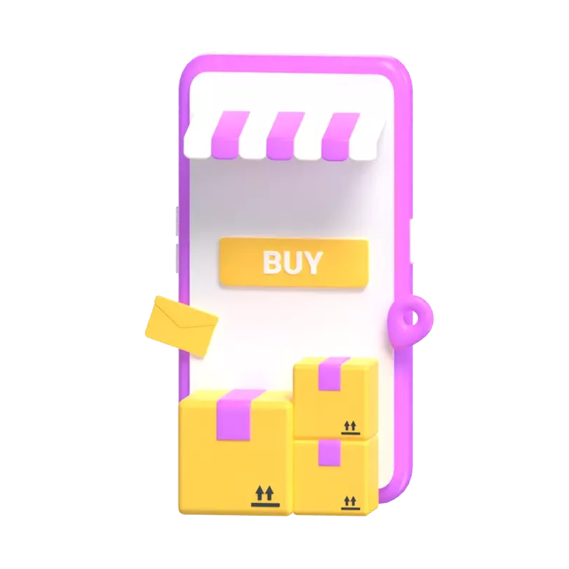 Delivery App 3D Graphic