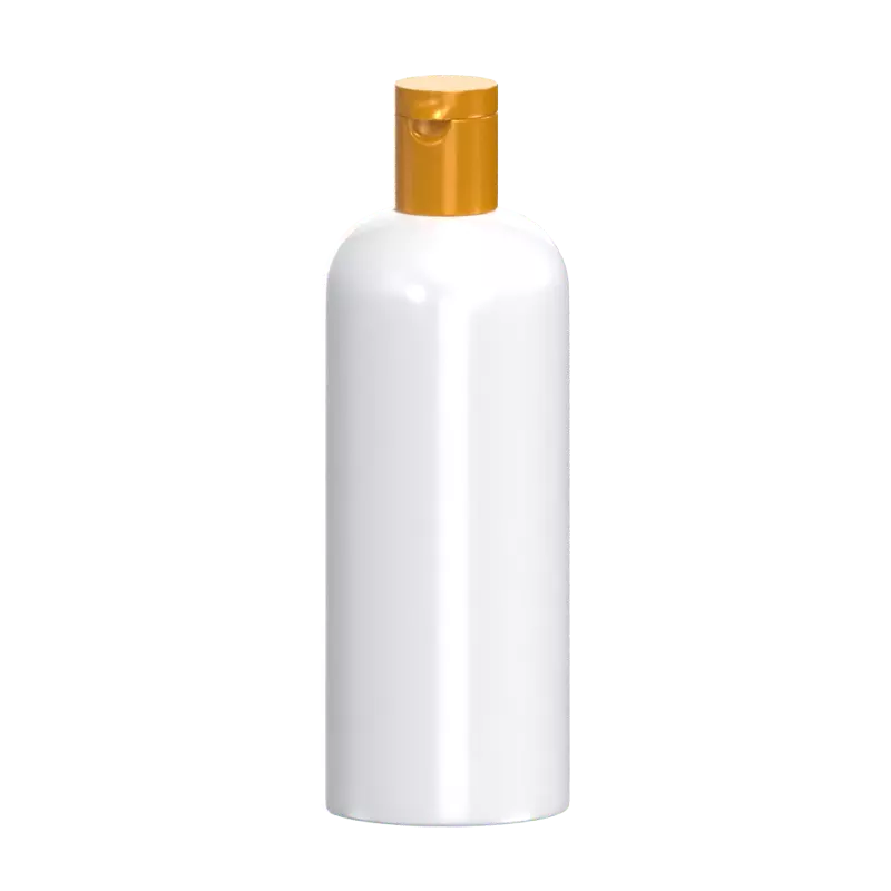 Shampoo Bottle 3D Model Cylindrical Shape And Soft Edges 3D Graphic
