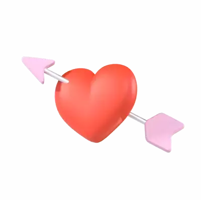 Arrow Heart 3D Graphic