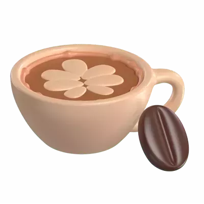 Coffee Latte Art 3D Graphic