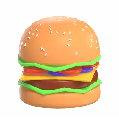 Burger 3D Graphic