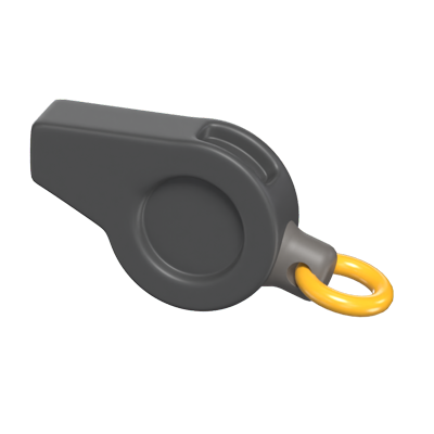 Police Whistle 3D Icon Model 3D Graphic